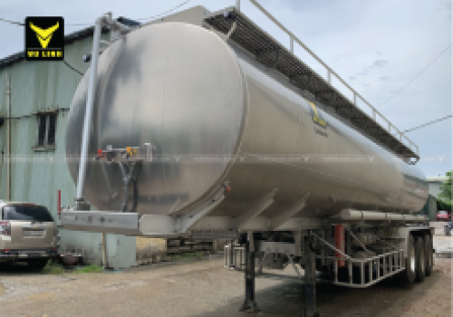 SƠ MI RƠ MOOC NHÔM CHỞ XĂNG 43M3 CẦU FUWA NHÍP BÓNG HƠI