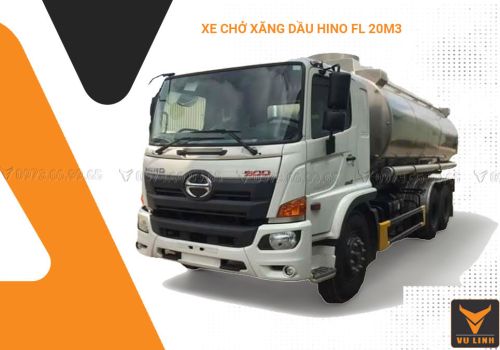 XE BỒN CHỞ XĂNG DẦU HINO 6X2 20M3 NHÔM