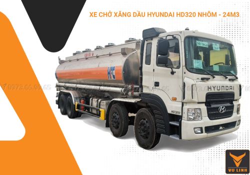 XE CHỞ XĂNG DẦU HUYNDAI HD320 24M3 NHÔM