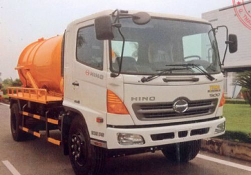 Xe hút bùn, hút chất thải 7 khối Hino FG thông cống áp lực cao