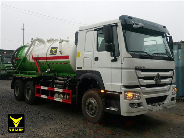 Xe hút bùn, hút chất thải 12 khối Howo nhập khẩu 3 Xe hút bùn, hút chất thải 12 khối Howo nhập khẩu