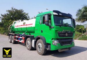 xe hút bùn, hút chất thải 15 khối Howo 3 xe hút bùn, hút chất thải 15 khối Howo nhập khẩu